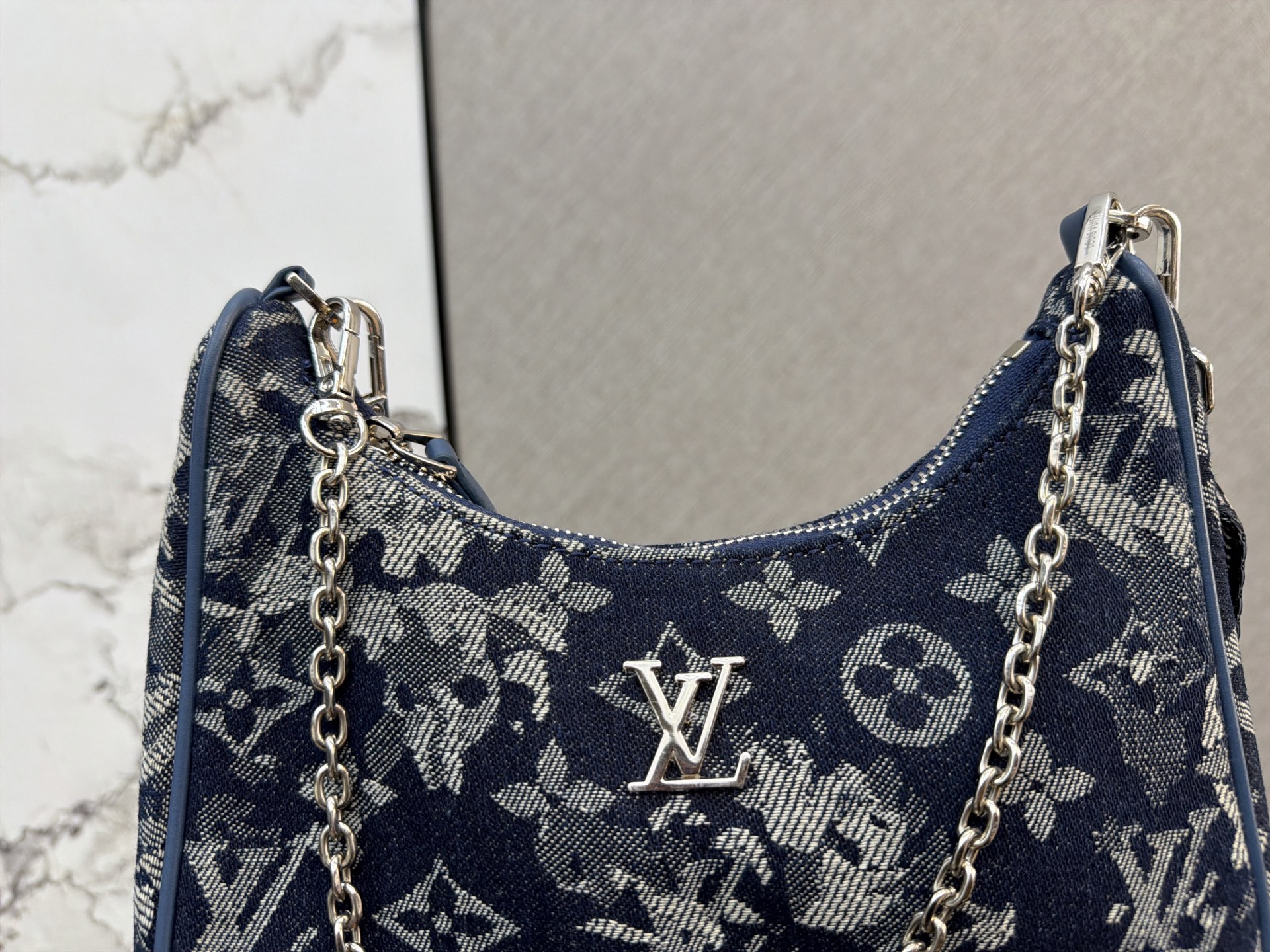 Louis Vuitton Monogram Jacquard Multi-Pochette Accessoires 3-in-1 Crossbody Bag (Navy Blue)