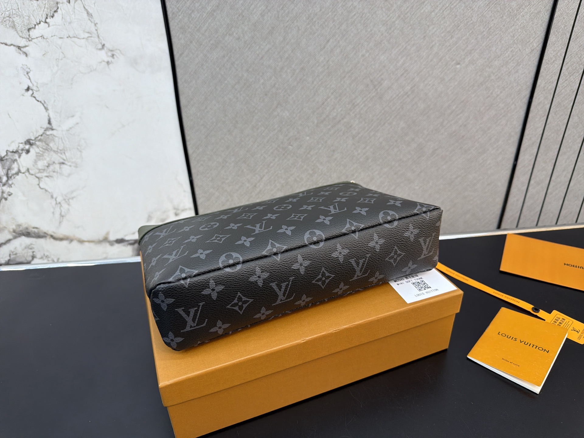 Louis Vuitton Monogram Eclipse Pochette Voyage Clutch Bag (Men's Travel Pouch Edition)
