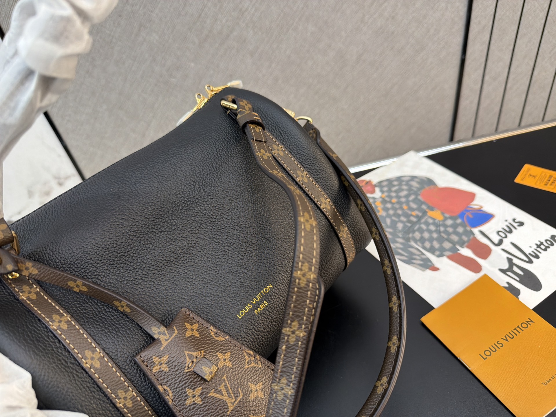 Louis Vuitton Express Monogram Saga Upgraded Leather Travel Bag (Black Unisex Edition)