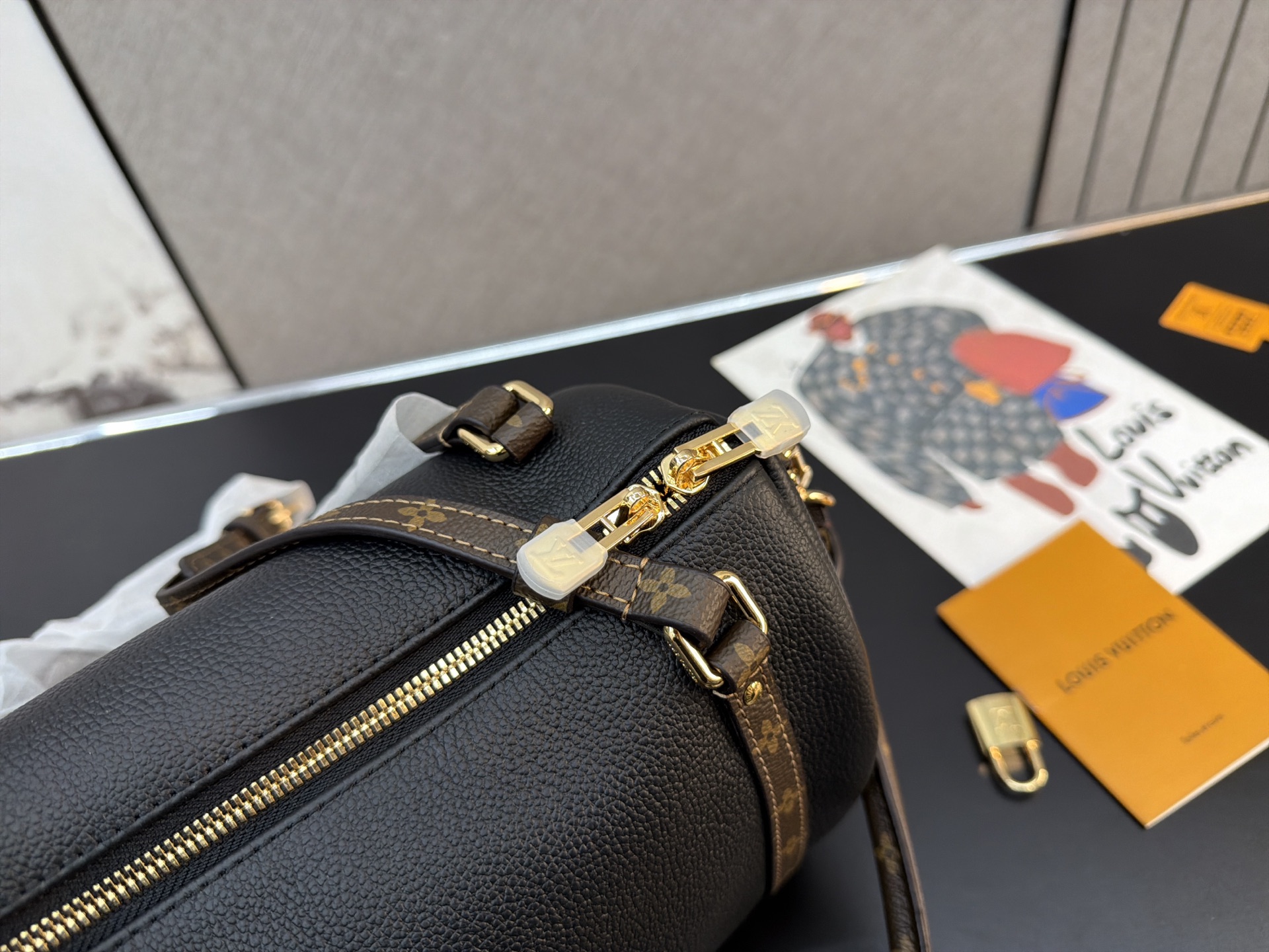 Louis Vuitton Express Monogram Saga Upgraded Leather Travel Bag (Black Unisex Edition)