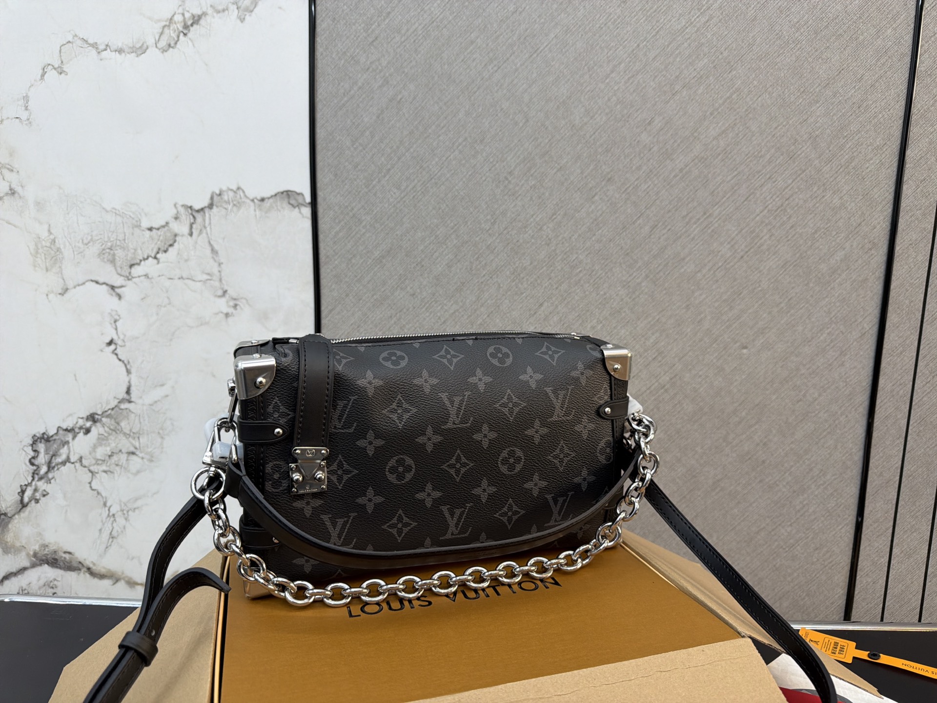 Louis Vuitton Side Trunk East West Monogram Canvas Shoulder Bag (Unisex Edition)