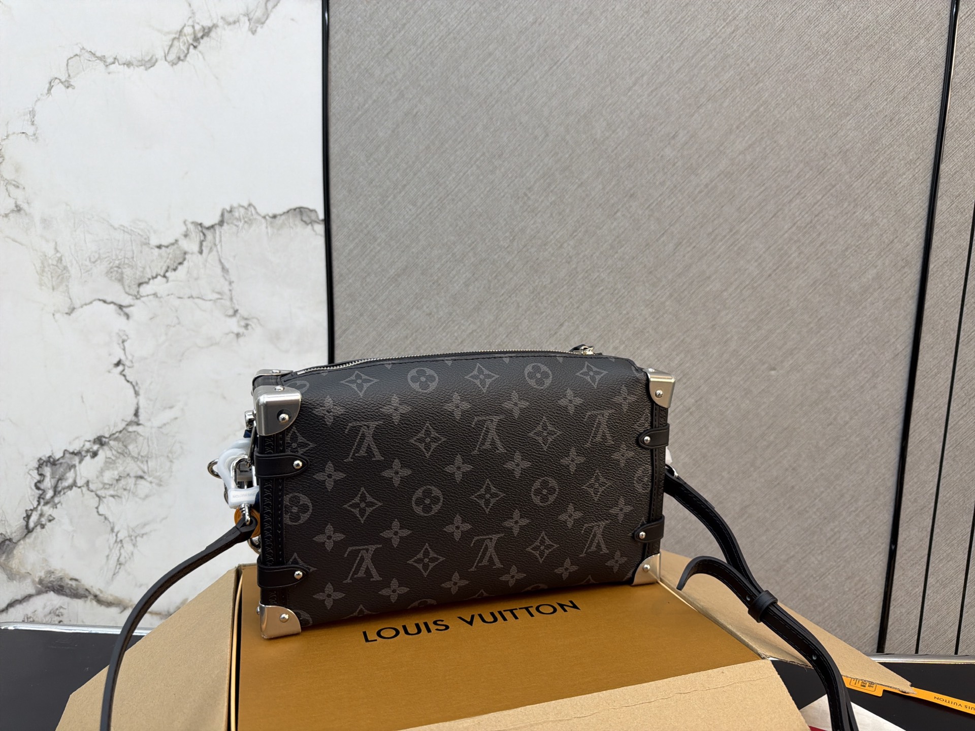 Louis Vuitton Side Trunk East West Monogram Canvas Shoulder Bag (Unisex Edition)