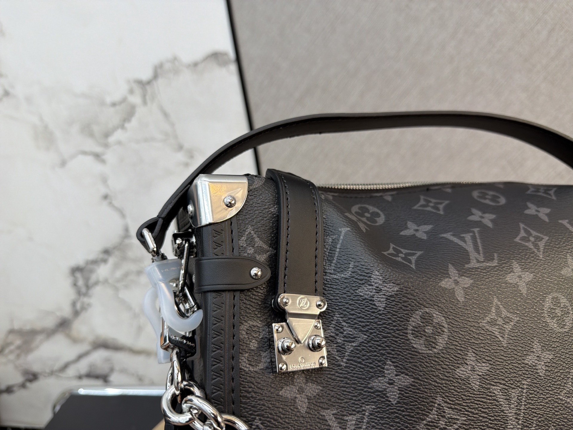 Louis Vuitton Side Trunk East West Monogram Canvas Shoulder Bag (Unisex Edition)