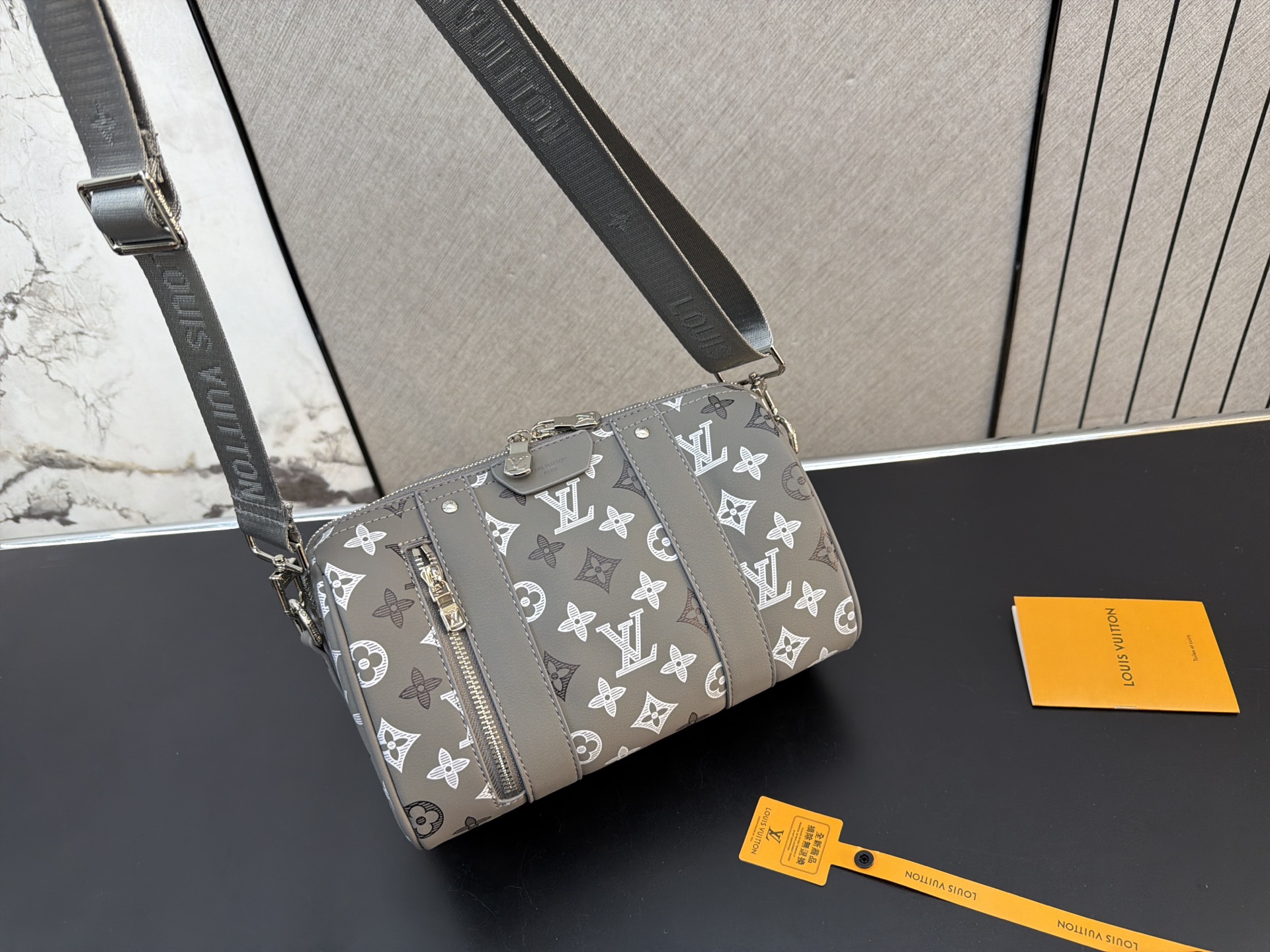 Louis Vuitton City Keepall Monogram Canvas Barrel Bag (Grey Unisex Edition)