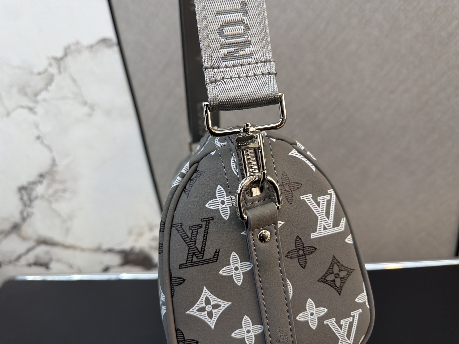 Louis Vuitton City Keepall Monogram Canvas Barrel Bag (Grey Unisex Edition)