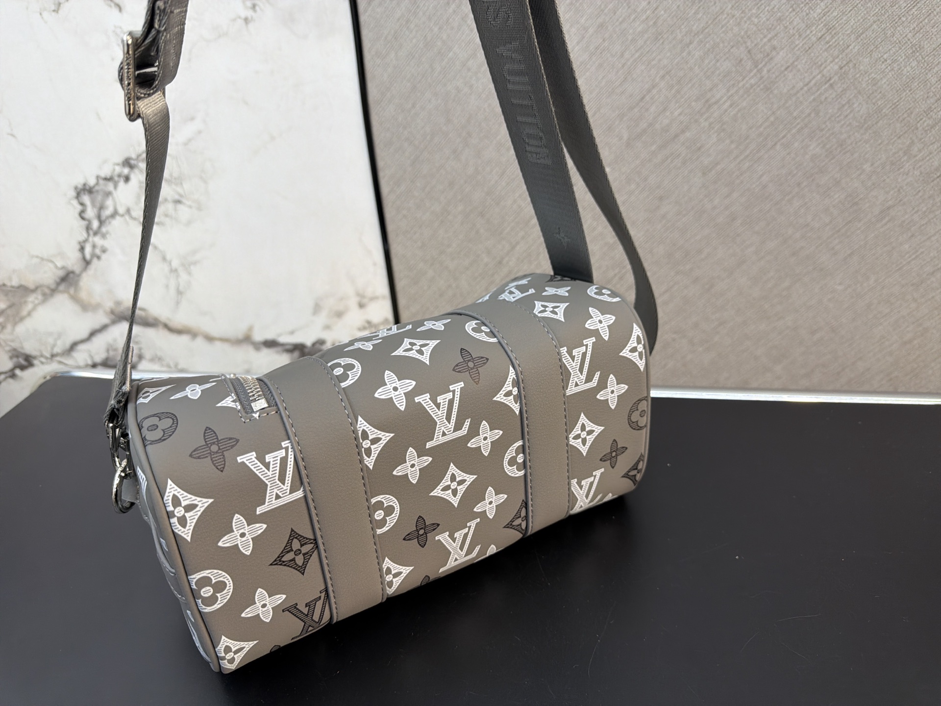 Louis Vuitton City Keepall Monogram Canvas Barrel Bag (Grey Unisex Edition)