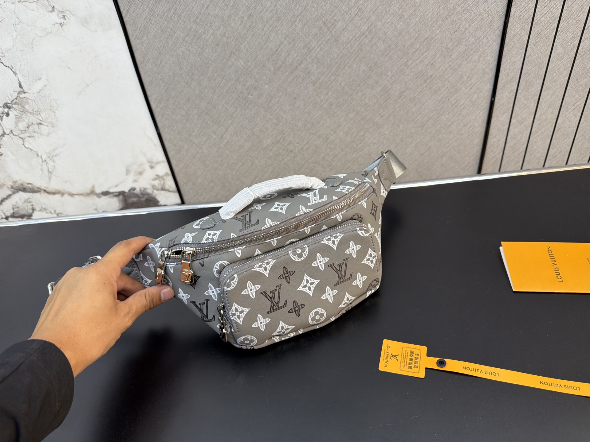 Louis Vuitton Bumbag Rush Grey Monogram Canvas Waist Bag (Unisex Edition)