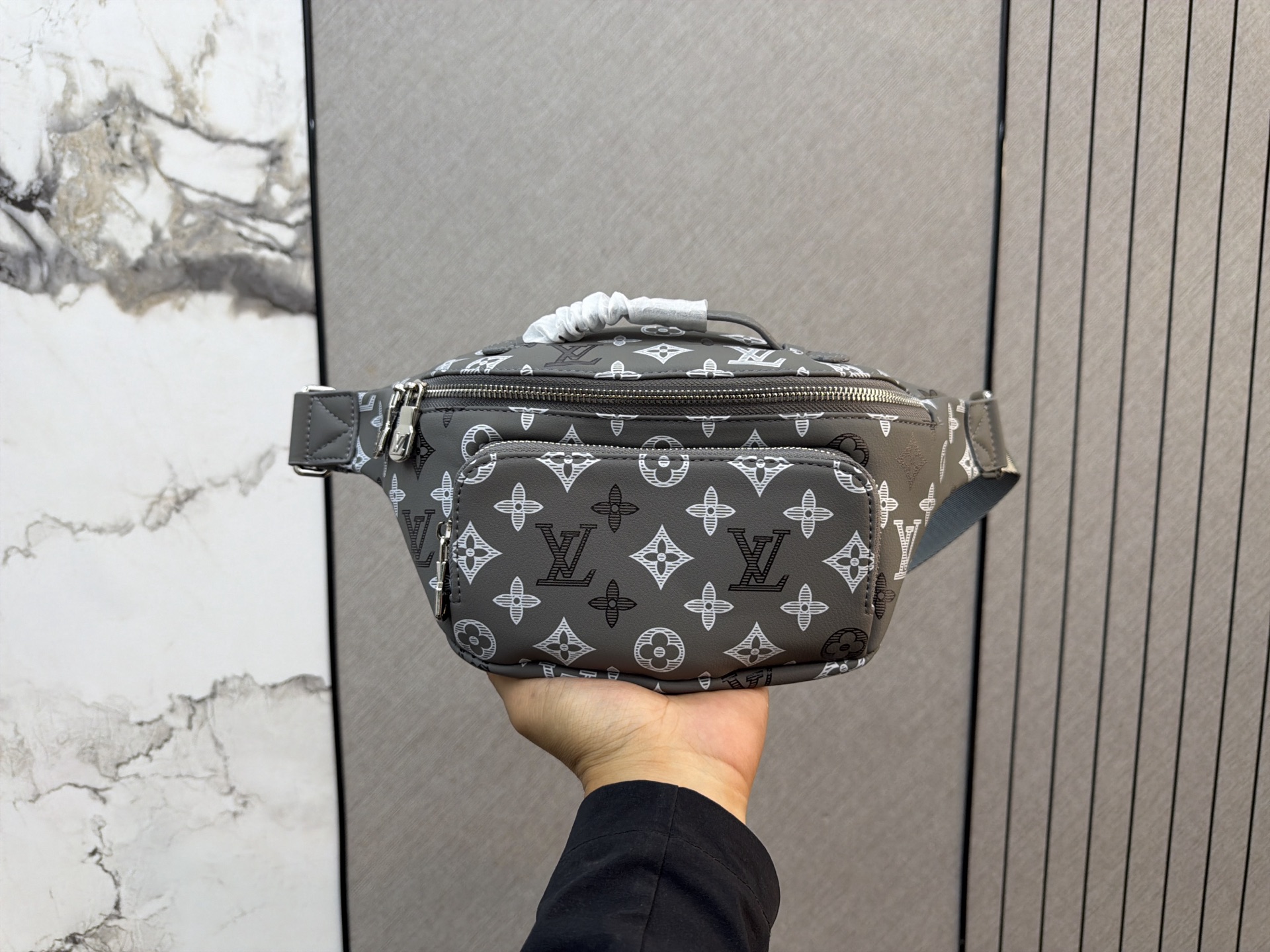 Louis Vuitton Bumbag Rush Grey Monogram Canvas Waist Bag (Unisex Edition)