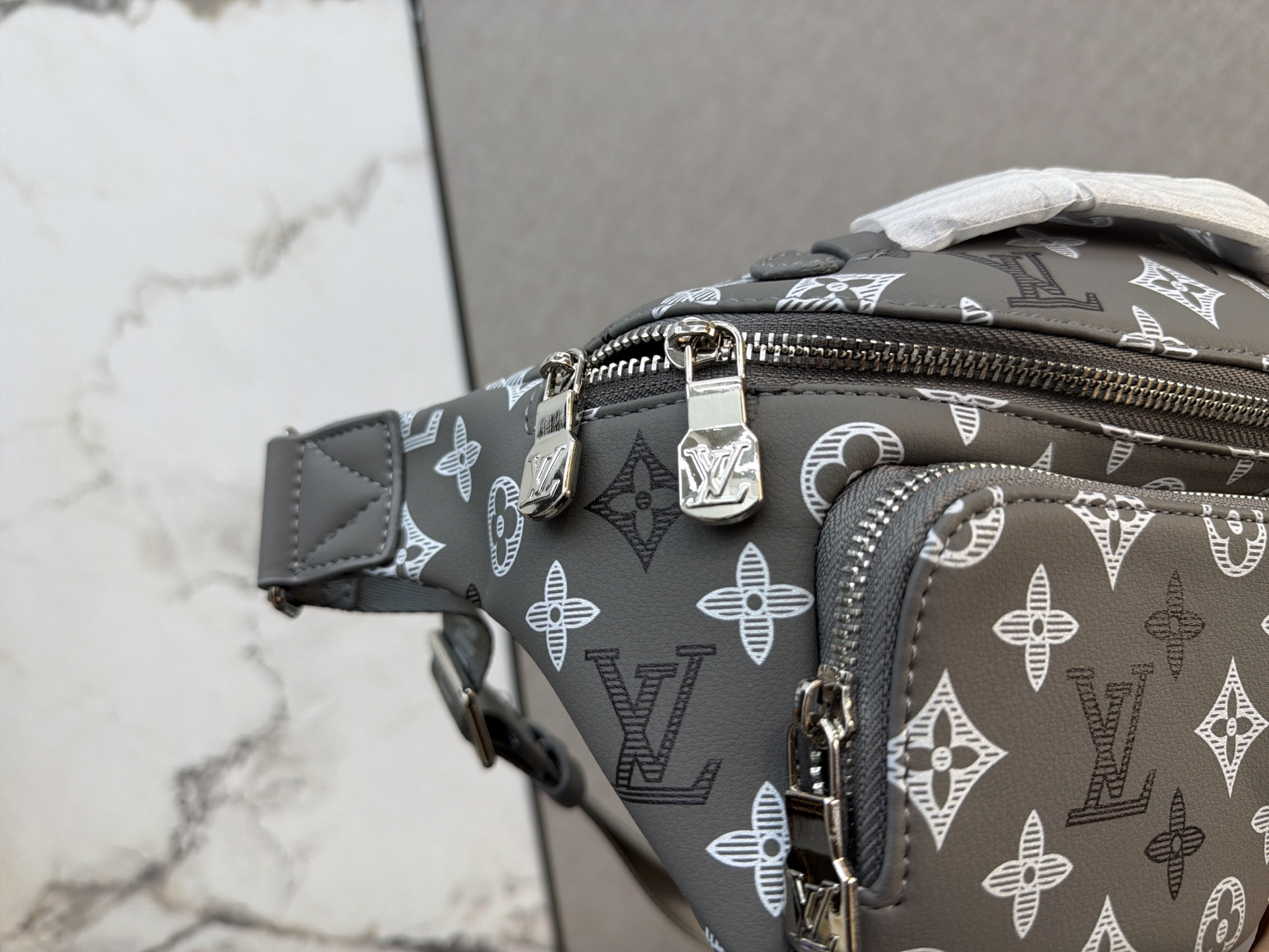 Louis Vuitton Bumbag Rush Grey Monogram Canvas Waist Bag (Unisex Edition)
