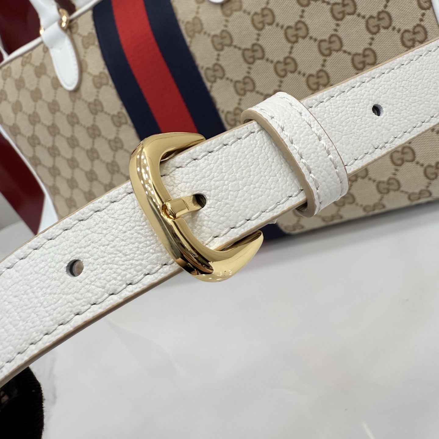 Elegant Borsetto-Style GG Canvas Handbag with Horsebit Detail, Web Stripe & Full Packaging (2026 Spring/Summer Collection)
