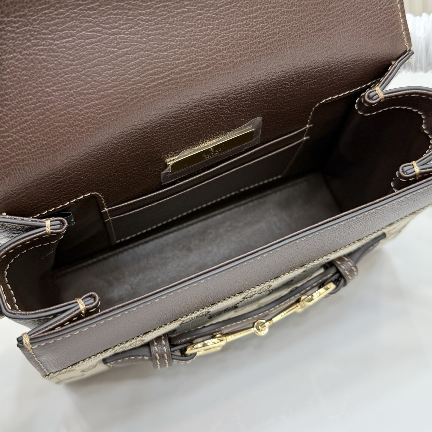 Chic Primavera-Style Horsebit GG Canvas Top Handle Bag with Detachable Strap & Full Packaging