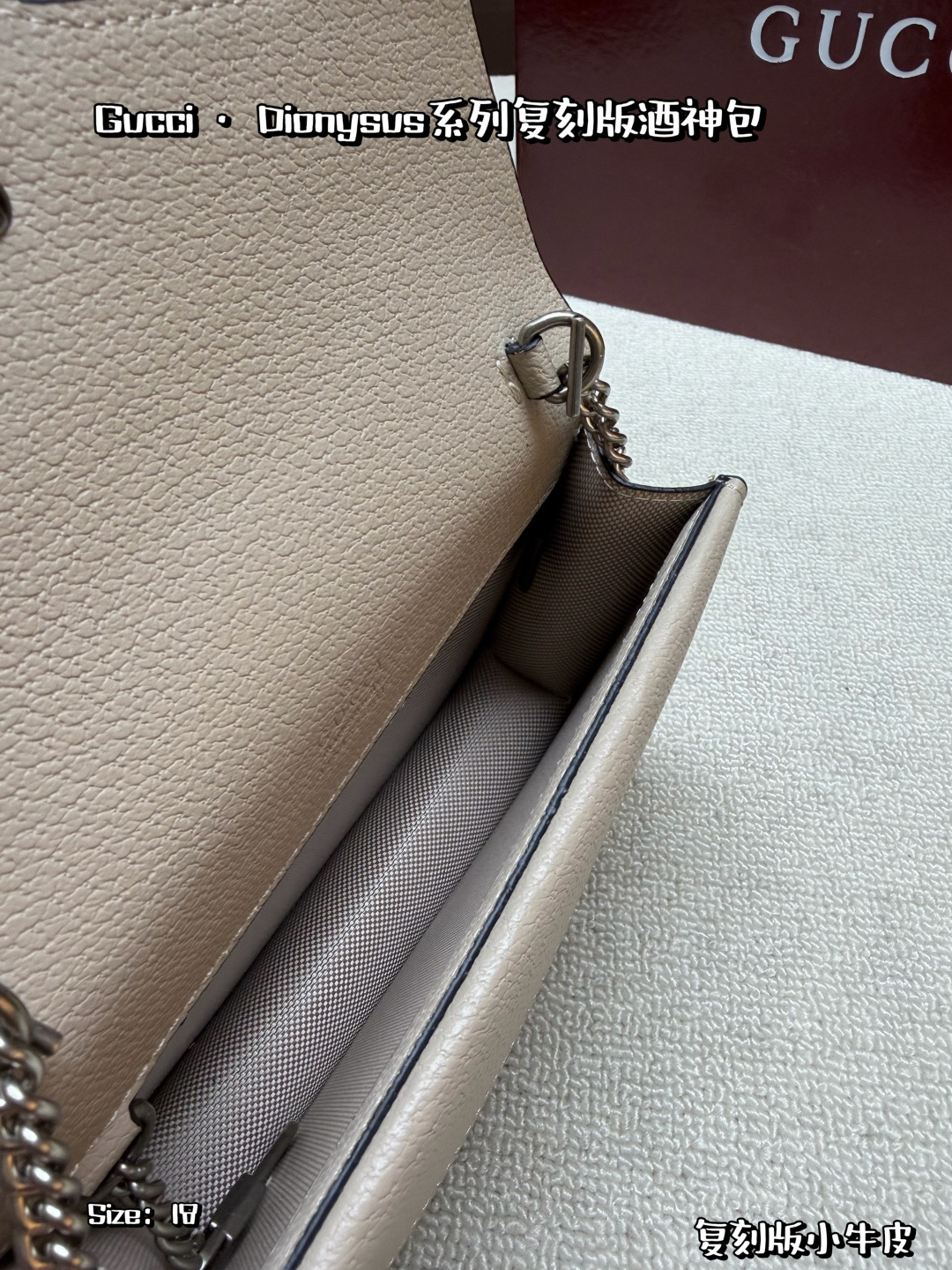 Chic Dionysus-Style GG Canvas Mini Bag with Tiger Head Buckle, Antique Silver Chain & Foldable Box