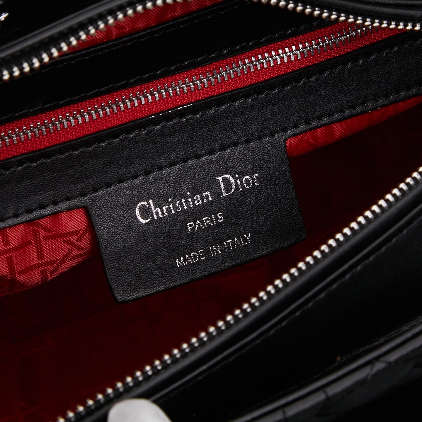 Elegant Lady Dior-Style Large Tote Bag with Cannage Quilting, Silver Hardware & Detachable Strap