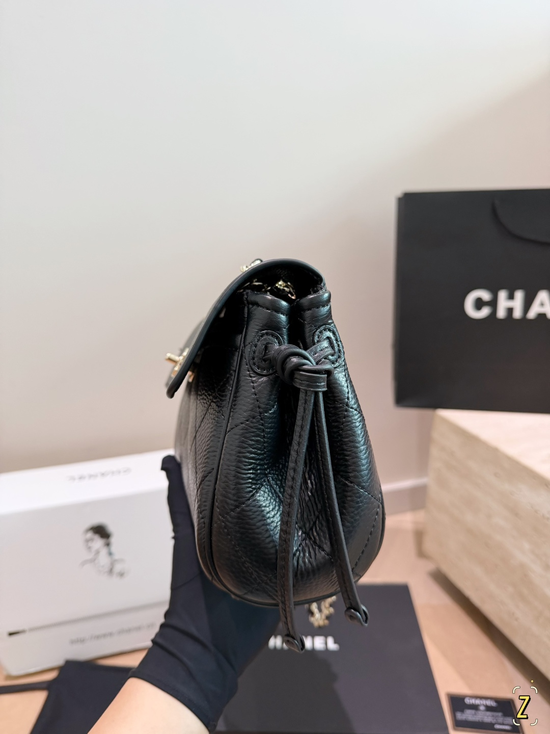 Chanel 26S Grained Calfskin Flap Bag with Gold Hardware (30cm) - With Gift Box