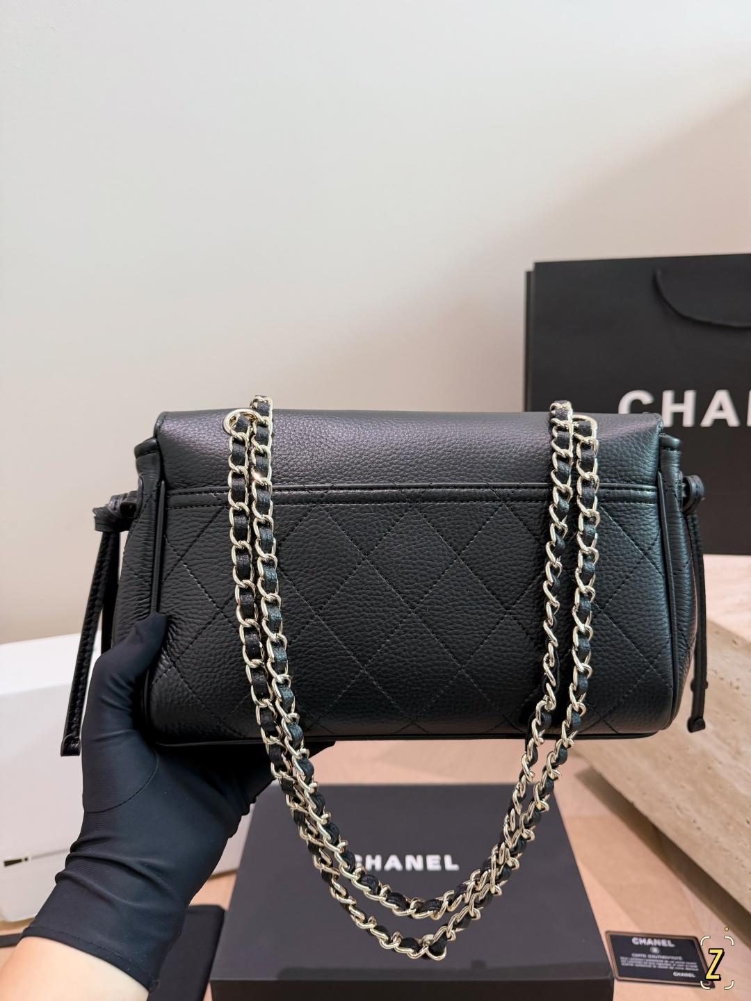 Chanel 26S Grained Calfskin Flap Bag with Gold Hardware (30cm) - With Gift Box