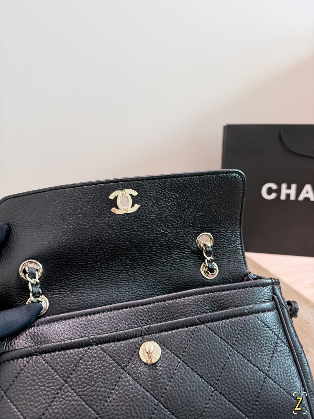 Chanel 26S Grained Calfskin Flap Bag with Gold Hardware (30cm) - With Gift Box