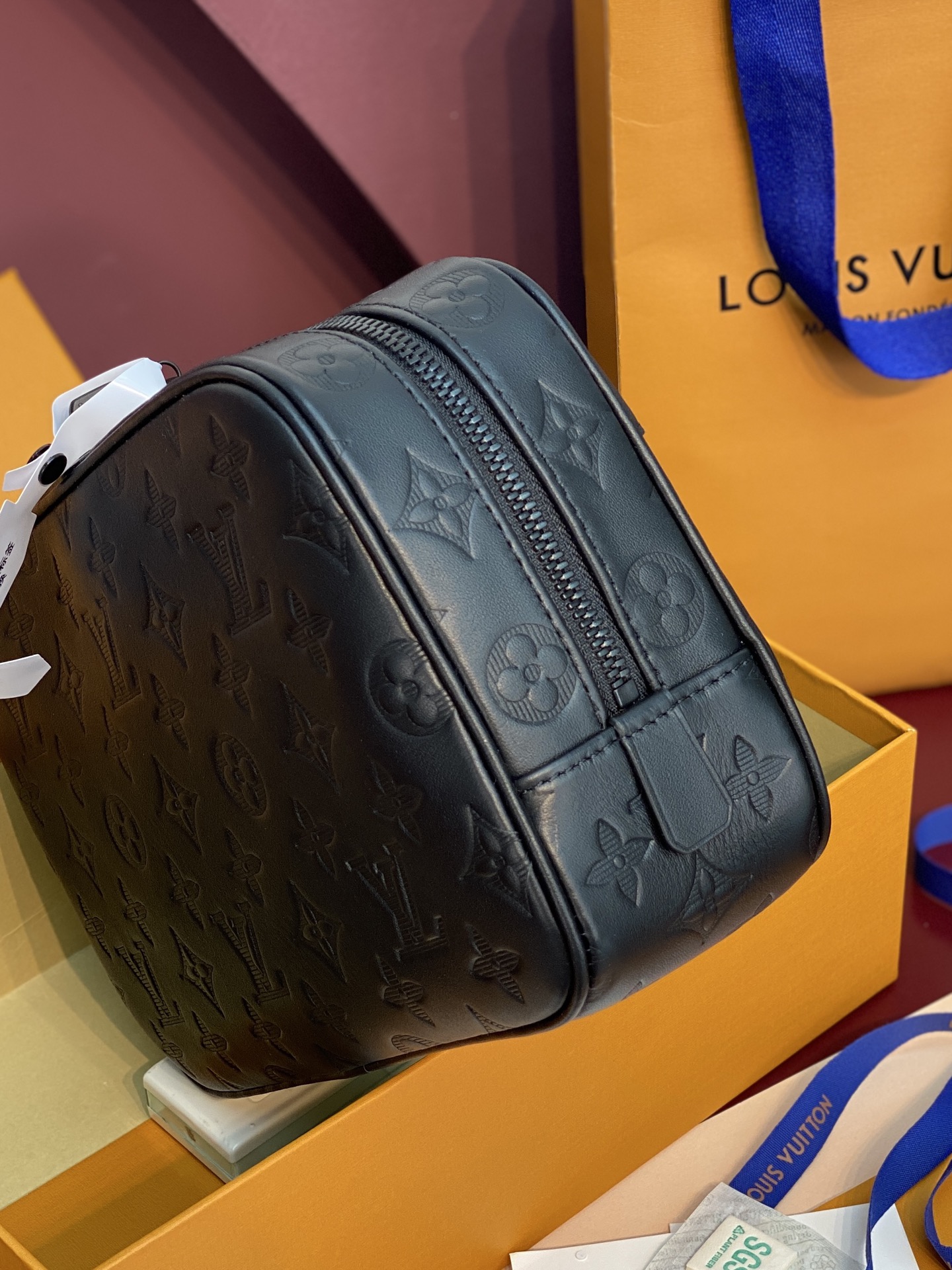 Louis Vuitton Large Monogram Shadow Toiletry Bag (Dopp Kit) - 26x17x7cm