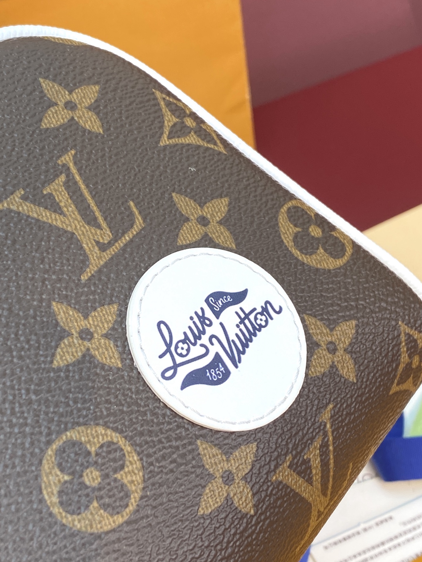 Louis Vuitton LV Golf Dopp Kit in Monogram Canvas with Blue Trim (28x15x16.5cm)
