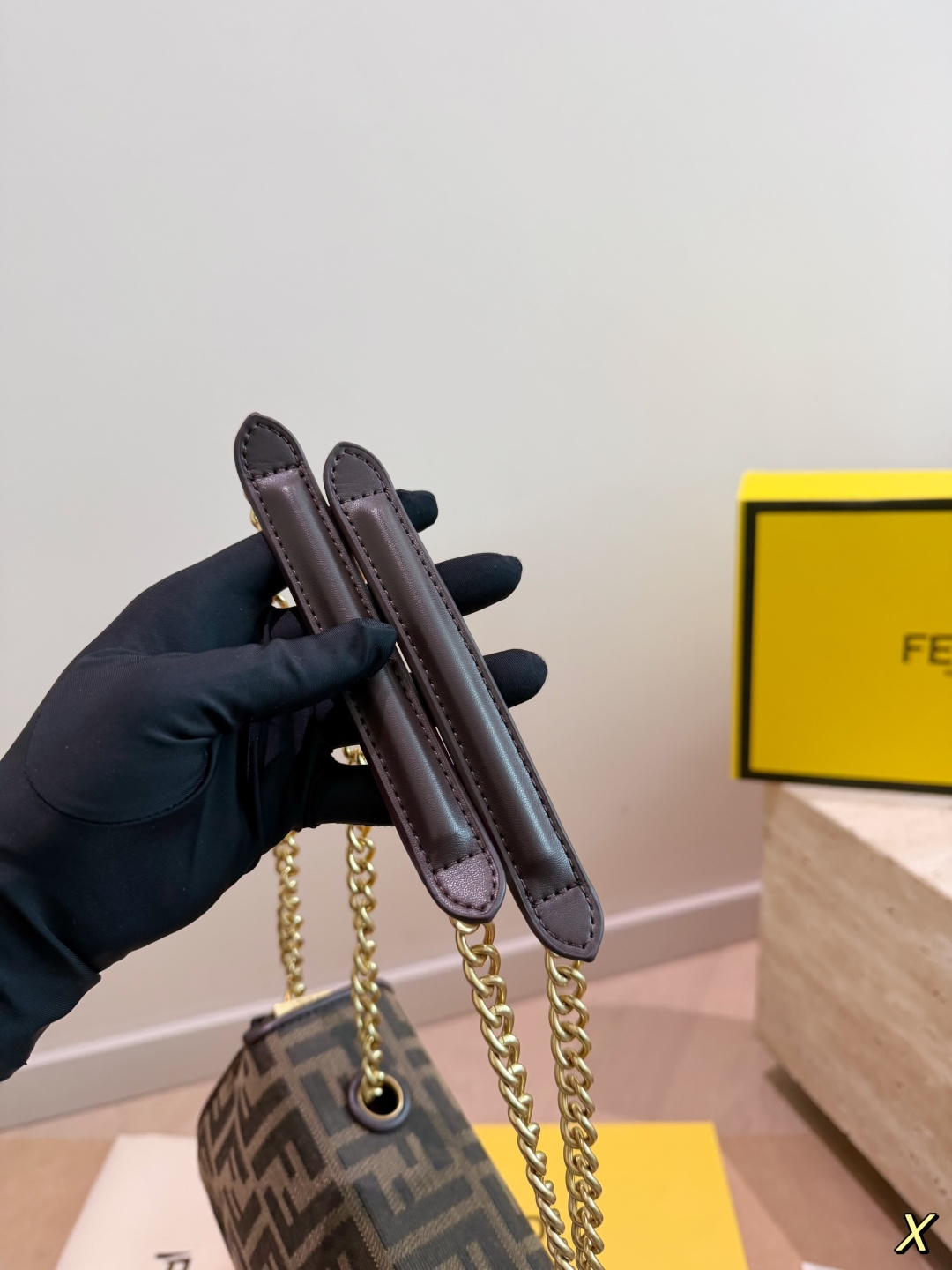 Fendi FF Monogram Canvas Underarm Bag (Zipped Vintage Baguette Style)